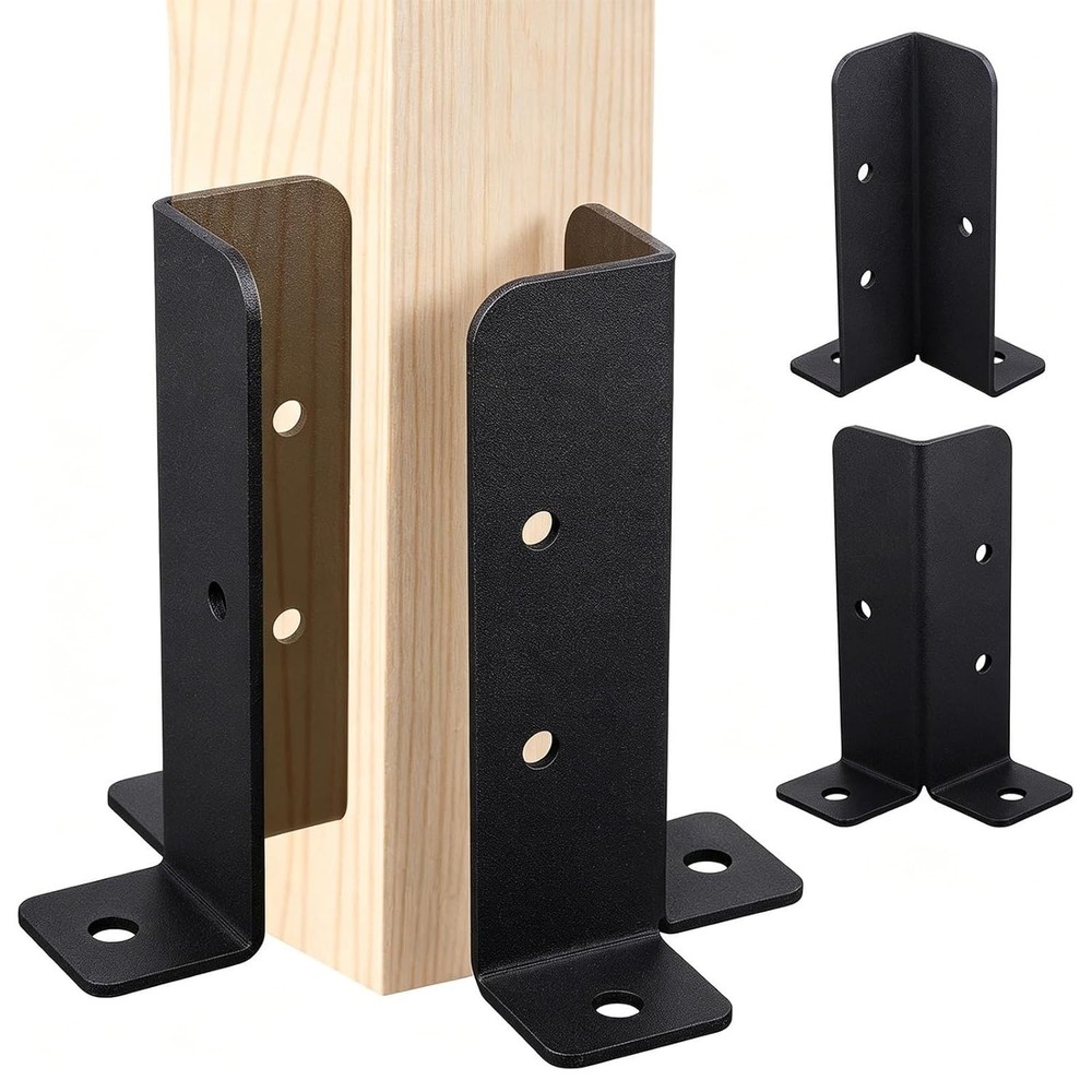 Adjustable Deck Post Anchor Base Brackets 4×4 2×4 2×2 1.5×1.5 Post Base Brackets
