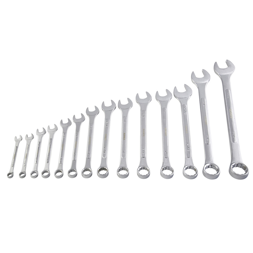 9714ASUNEX 14 Piece SAE Raised Panel Combination Wrench Set