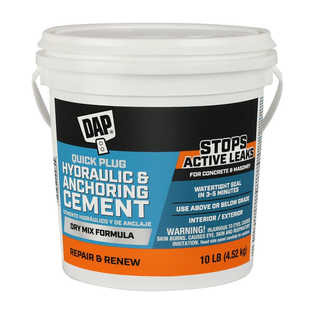 Dap 14090 10 Lb Pail Quick Plug Hydraulic & Anchoring Cement