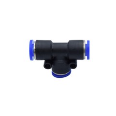 PE 4-16mm Pneumatic Straight Hose Tube Inline Push Fit Connector Air Line T Tee