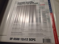 Acudor UF 5000 12×12″ Universal Access Steel Door Panel SCPC White metal primer