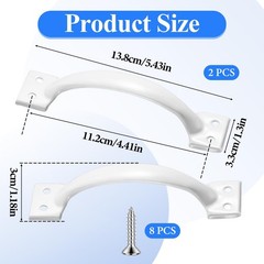 V171 6-1/2″ Gate Handle, Screen Door Handle in Stainless Steel White, Screen …