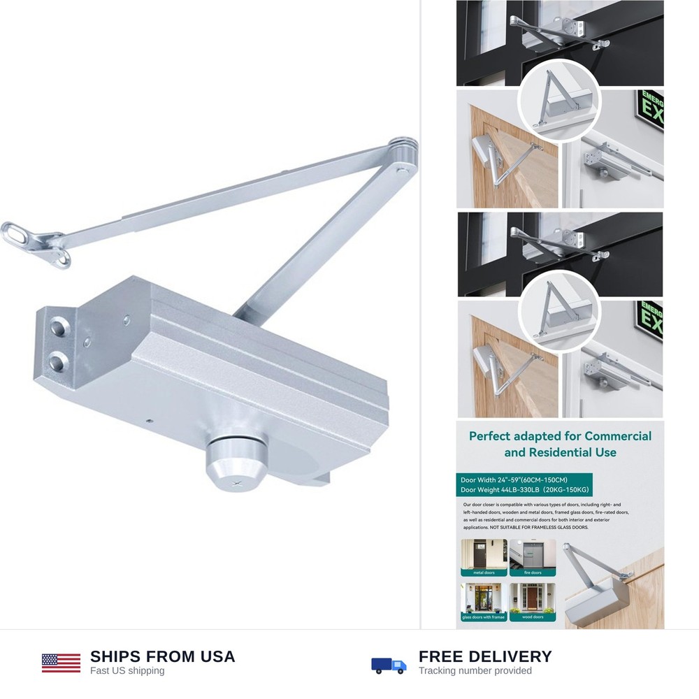 POWAWINI Grade 1 Heavy Duty Automatic Door Closer Residential Commercial | Ad…