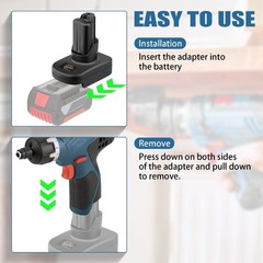 Sturdy 18V To 12V Battery Conversion Adapter For Electric Tool Black Color