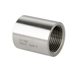 Stainless Steel Pipe Fittings BSP Threaded Adapter Full Socket Coupler Connector