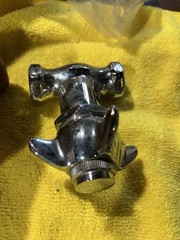 (2) Central Brass Chrome Self-Close High Quality Valves + (1) Sloan H-740 Angle