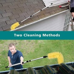 Gutter Cleaning Brush Roofing Guard Cleaner Tool with Telescopic Extension Po…