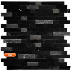 Sunwings 5-Sheet Peel And Stick Mosaic Natural 3D Stone Self Adhesive Marble