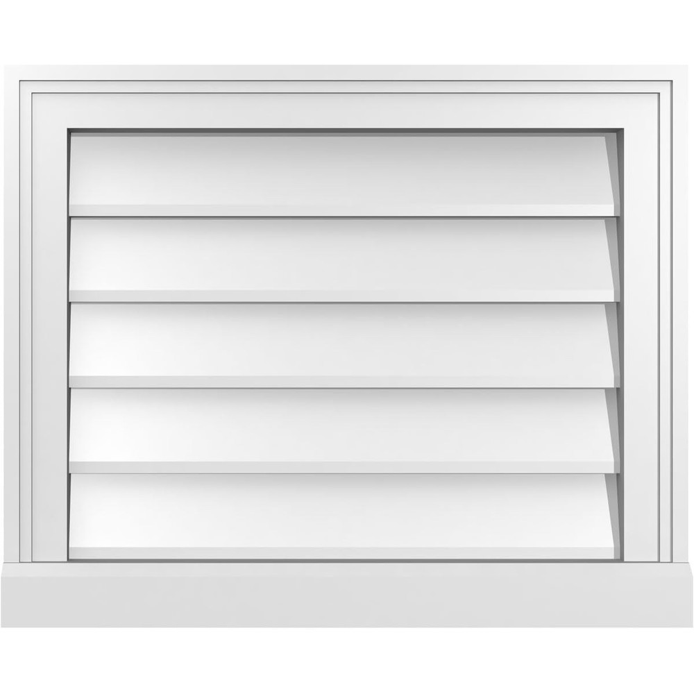 Ekena Millwork 22W X 18H Vertical Surface Mount Pvc Gable Vent Non-Functional