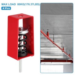 PATIKIL Ceiling Spring Vibration Isolator 4.72 x 2.76 x 1.92 Inch, Red