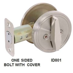 Cal-Royal ID-801 US26D Brushed Chrome One-Side Deadbolt with Blank Plate