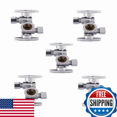 Pack Of 5 Efield 1/4 Turn Dual Compression Outlet Angle Stop Valve 2 Shut Off