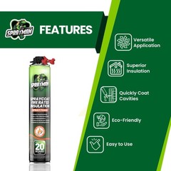 Spray Foam Insulation Kit, Closed Cell Spray Foam Spray | 12 Cans, 240 Board …