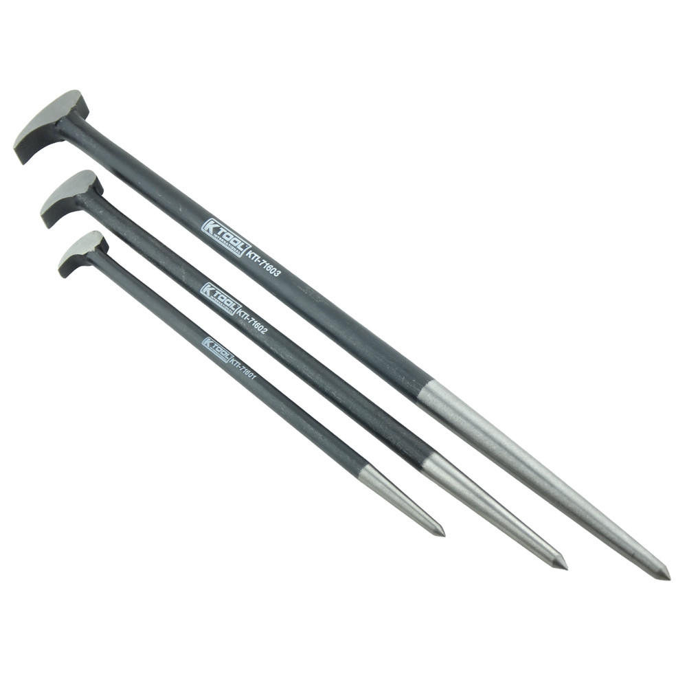 K Tool International 3 Piece Roll Head Ladyfoot Pry Bar Set PRY/2/ST