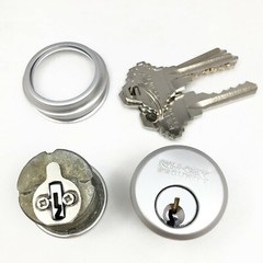 5 Mortise Lock Cylinders 1″ for Store Front Door Adams Rite Brass and 3 Keys