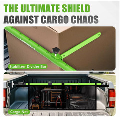 Barra Divisoria Ajustable para Camioneta con Red Organizadora 40 a 79 Pulgadas