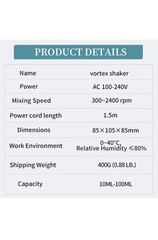 Model Vortex Paint Shaker Mixer,0-2400RPMMax.100mL, hands-free clamp, for…