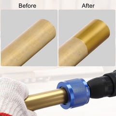 3x Copper Pipe Cleaner Drill Set 1/2″ 3/4″ 1″ Metal Plumbing Tube Brush Kit Tool