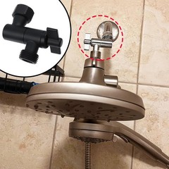 Chinflly Adjustable Shower Head Extension Adapter, 0.79 inches / 20 mm, Black