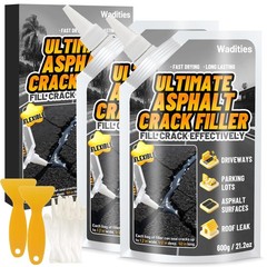 Asphalt Crack Filler, 2.65LB High Elasticity Cement Crack Filler, Self Leveli…