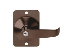 Tell Manufacturing CTL881 Keyed Entry Lever Trim for Exit Device/Panic Bar Black