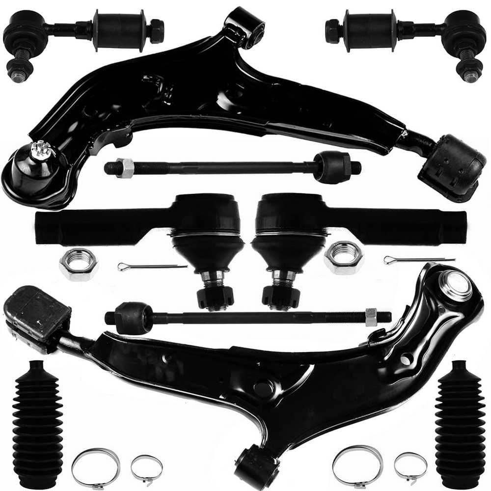 10Pcs Front Lower Control Arm Ball Joint Sway Links Tie Rods for Infiniti