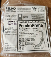 Pemko PK55D17 Fire & Smoke Door Edge Sealing Gasket 17′ Dark Bronze PemkoPrene