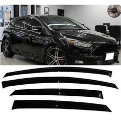 4pcs Window Vent Visor Deflector Smoke Tinted Tape On Ford Focus 12-18 WD-FFCS12