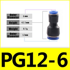 Reducing Straight Union Nylon Pneumatic Push Fit Connector Speed Air Line Hose