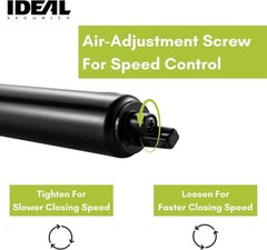 Ideal Security Screen Door Closer, 9″, Black