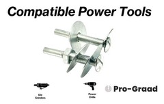 Pro-Graad 2 Pack 933 Unitized Wheel Mandrel, 2” x 1/4” x 1-1/4”, for attaching