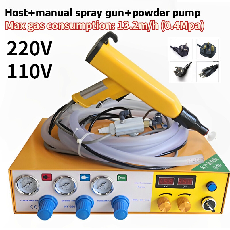110V 220V Automatic Electrostatic Coating Tool Spraying Powder Kit Machine New