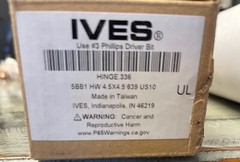 IVES HINGE 336 5BB1 HW 4.5 X 4.5 639 US10/ BOX OF 3
