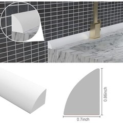 Quarter Round Flexible Silicone Trim Molding 0.7″ x 0.86″ Self Adhesive 5ft