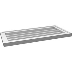Ekena Millwork 30W X 14H Rectangle Surface Mount Pvc Gable Vent Non-Functional