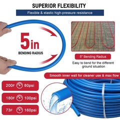 PEX Pipe 1/2 Inch 300ft 2 Rolls Tubing EVOH 1/2″x300FT 2Roll, Red＋Blue