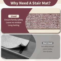 Non-Slip Carpet Stair Treads 15PCS, 8″x30″ Peel and Stick Stair Runner for Woode