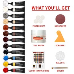 Boncart Wood Furniture Repair Kit Filler-Repair Scratch, Cracks, Hole,…