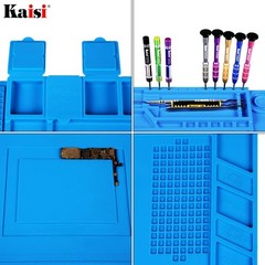 Heat Insulation Silicone Repair Mat with Scale Ruler and Screw Position for S…