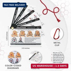 Kutir Arborist Knots Card Set – 10 Essential Knots for Camping, Climbing, & More