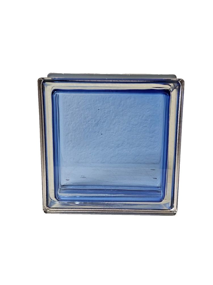 Glass Block – Seves 8x8x3 Mendini Zaffro (7 1/2″ x 7 1/2″ x 3 1/8″)