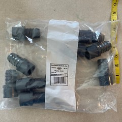 10 Pack Dura Plastic 1432-010 PVC Gray Pipe Fitting 1” Fitting Adapter-SPG X INS