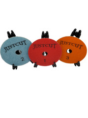 4″ Star Wet Polishing Pads For Natural Stones 3 Step 1-3 Grit-New JUSTCUT