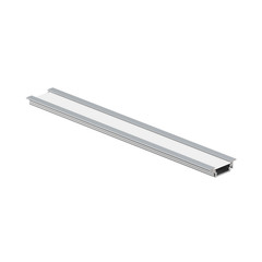 GROOVE 10 Silver Aluminum LED Channel Profile 2 m /6.5 ln. ft. with cover 10mm