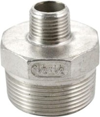 1-1/2″ to 1/2″ inch male NPT Hex Nipple Pipe Fitting Reducer Reducing Adapter SS