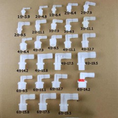 90 Degree Elbow Plastic Male Thread Barbed Joiner Connector Pipe Hose Air Water