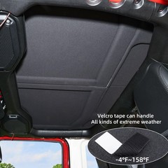 Headliner Kit Wrangler JL 2018-2025 Hardtop Peel-Stick Thermal Black 6Pcs