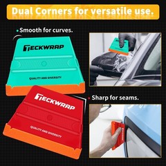 TECKWRAP Felt Squeegee for Vinyl Wrap, Pro Car Wrap Tool 3pcs Trapezoid Shape