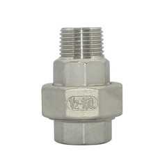 1/2″-2″ NPT Female to Male Malleable Straight Union Coupling Pipe Fitting SS 304