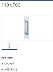ASSA ABLOY ROCKWOOD brushed stainless steel 110 x 70C Pull Plate New